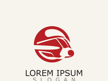 Modern Train logo image design transport railway icon template