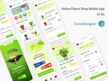 Buy Plants Online Shop Mobile App UI Kit preview picture