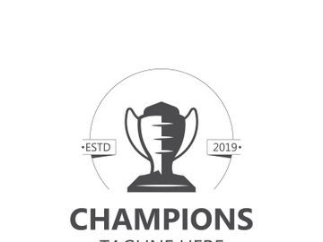 Trophy Logo winner, Sports Tournament Championship Cup Design. minimalist emblem sport, club shop simple icon preview picture