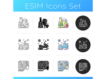 Festive activities icons set preview picture