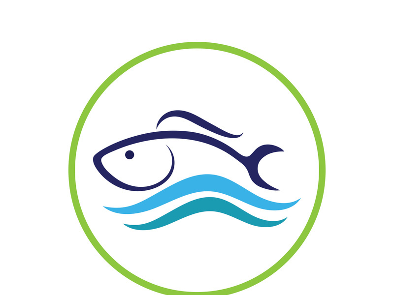 Fish logo template. Creative vector symbol