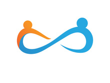 Infinity icon, vector template design