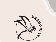 Dragonfly logo design modern and elegant minimalist color style monoline illustration