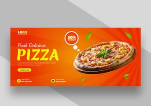 Food Menu and Delicious Pizza Facebook Cover Ver-2