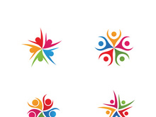 Community, network and social icon design template