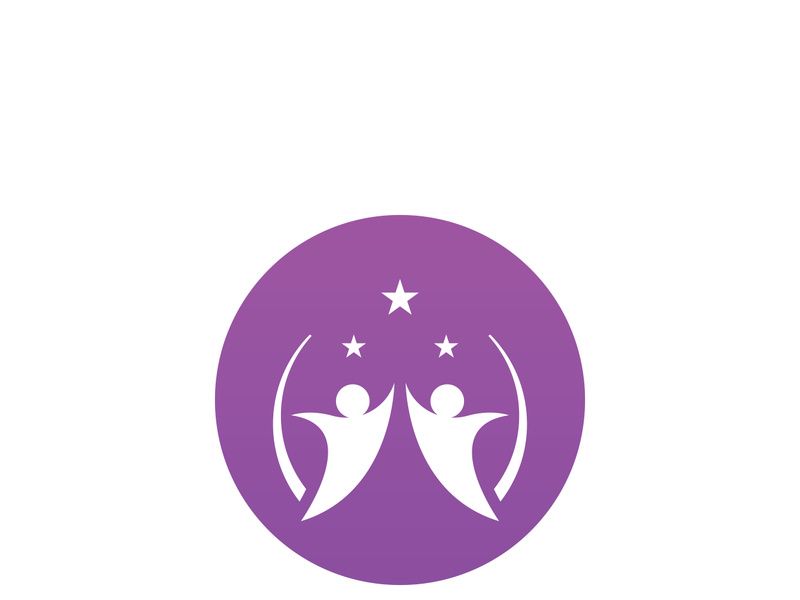 People star logo design to achieve a success or dream.