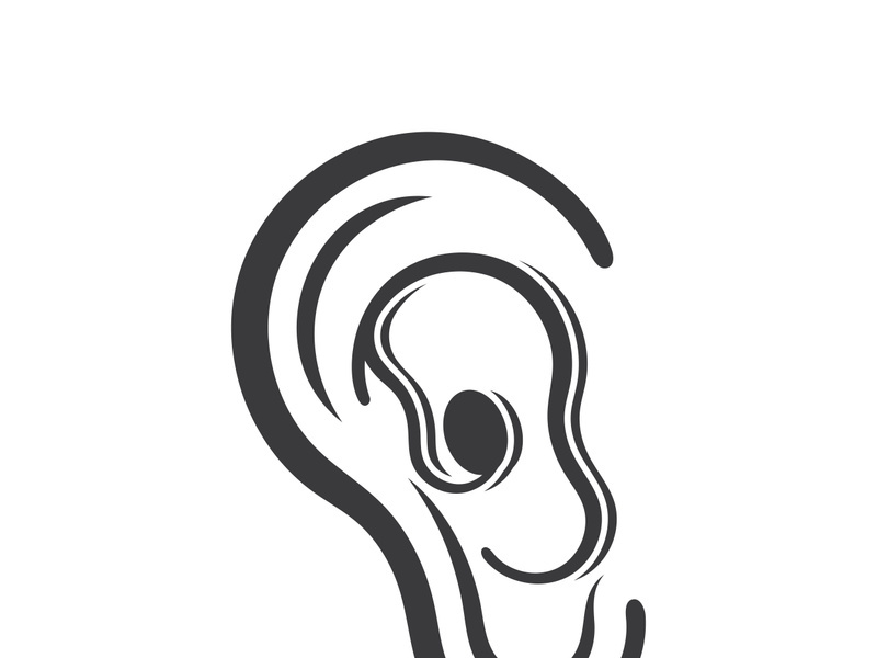 Hearing logo template and symbol vector icon design