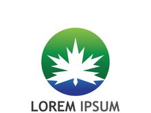 Maple leaf logo design with creative idea