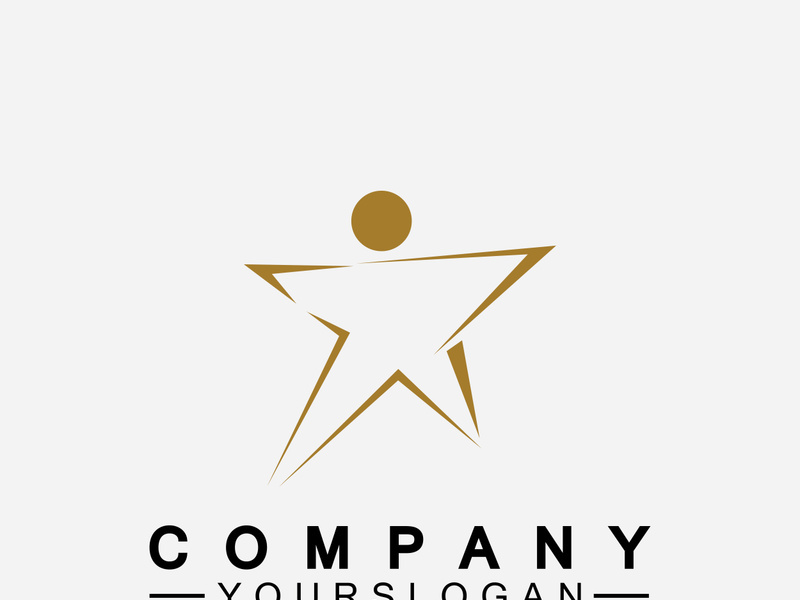 Star people success logo and symbol icon Template