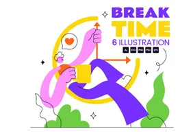 Imagen de vista previa de Ilustración vectorial de tiempo de descanso