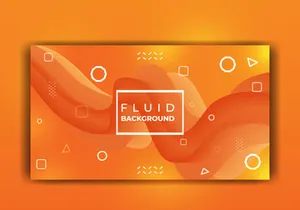 Modern Abstract Dark Orange Fluid Background Template