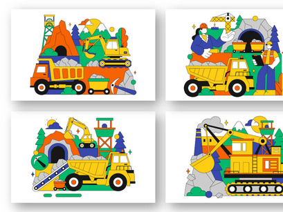 10 Mining Company Illustration