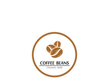 Premium coffee bean logo design.