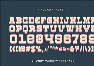 Chunky Varsity - Condensed Slab Serif Font