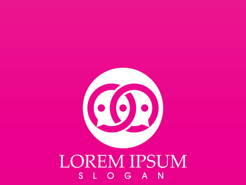 Bubble chat logo vector image