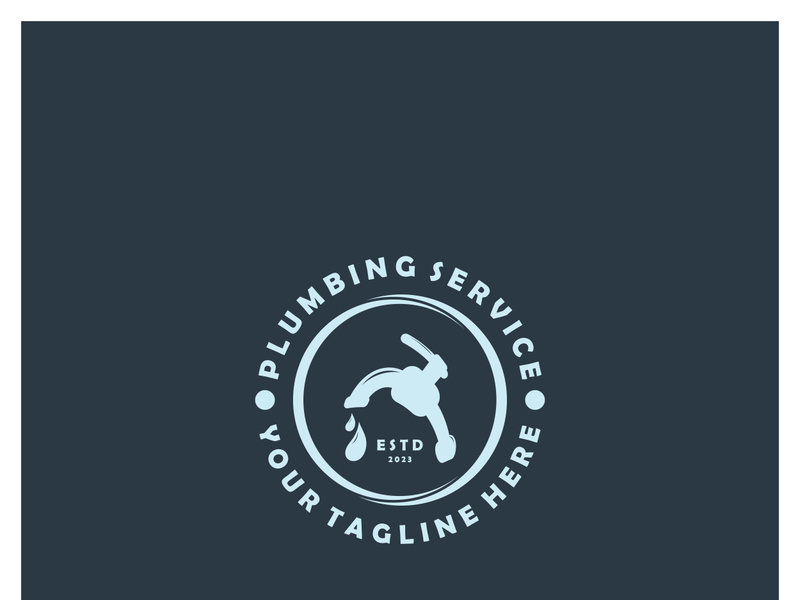 Plumbing logo vector design template. water pipe logo design.Leaking water logotype,Design Concept, Creative Symbol, Icon