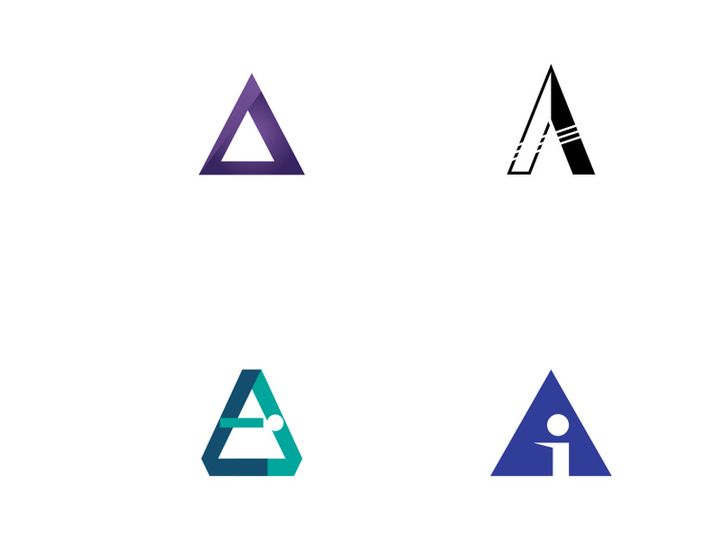 Abstract logo initial letter A element.