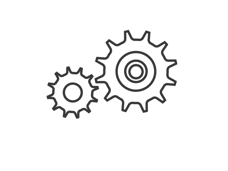Gear icon logo vector