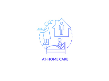 At home care blue gradient concept icon preview picture