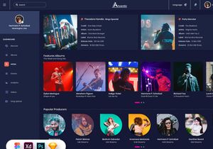 Atvantic-Music App Admin Dashboard UI Kit