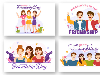 14 Happy Friendship Day Illustration