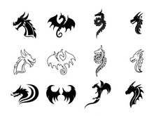 Dragon illustration icon design template vector