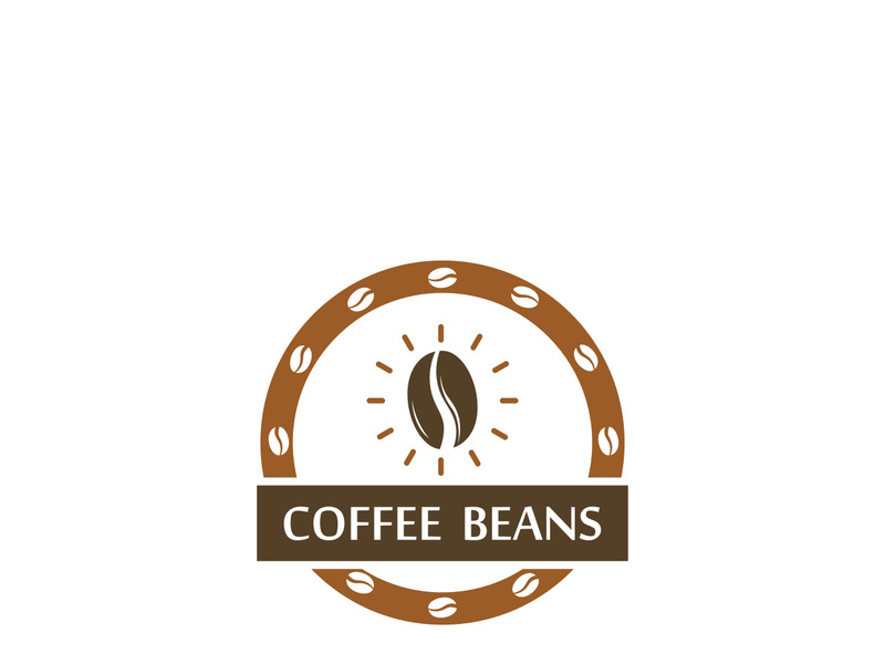 Premium coffee bean logo design.