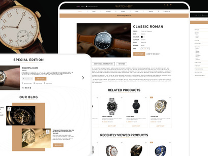 Watch-Bit: Customized Watch Shop UI Kit For Online Business
