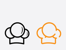 Chef hat logo vector illustration design