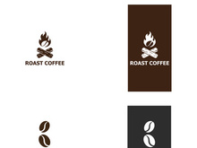 Premium coffee bean logo design.
