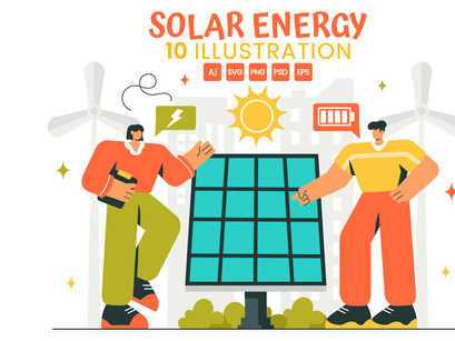 9 Solar Energy Installation Illustration