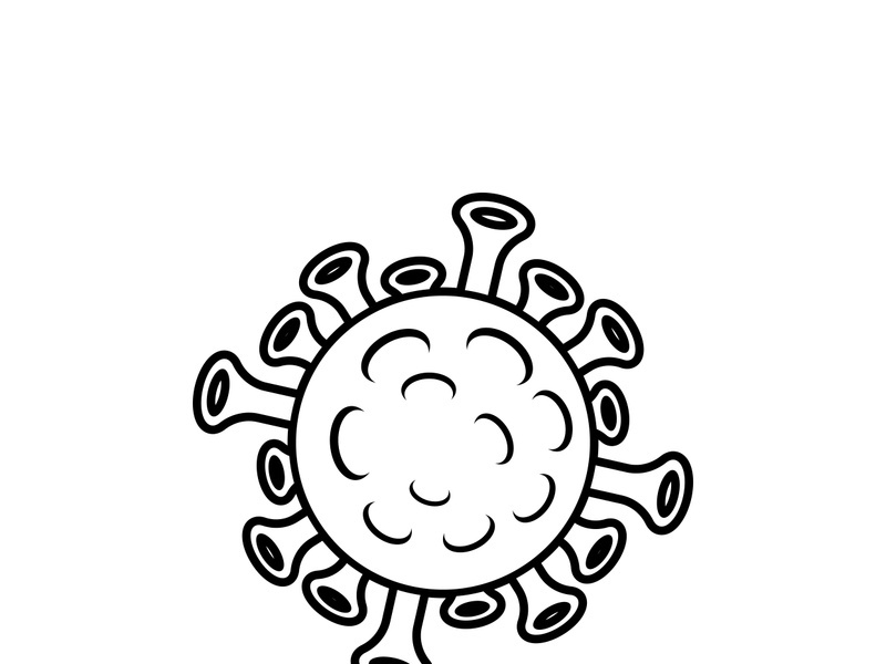 Coronavirus covid-19 prohibition sign flat vector