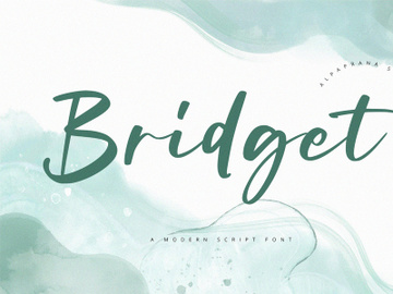 Bridget - Modern Script Font preview picture