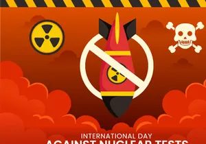 14 Day of Against Nuclear Tests Illustration