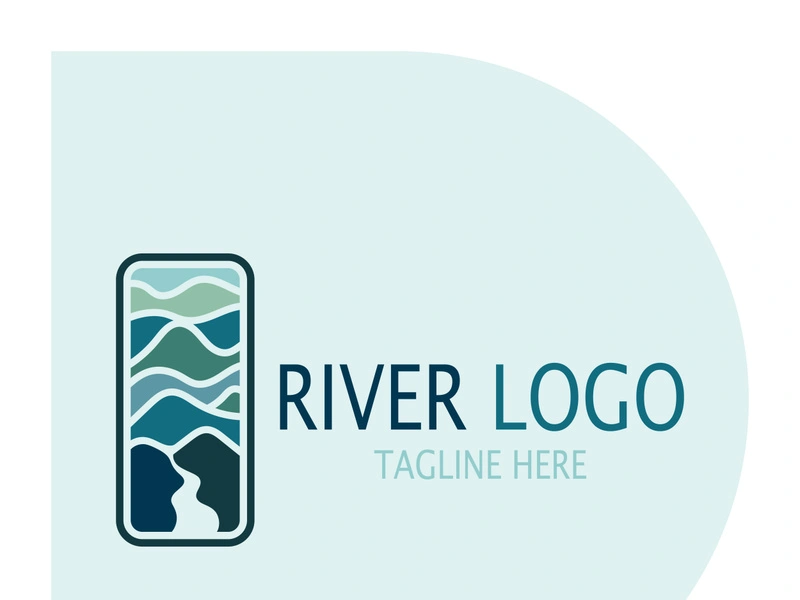 River Logo vector icon illustration design template