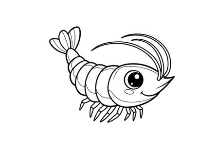 Cute cartoon squid smiling vector illustration flat design