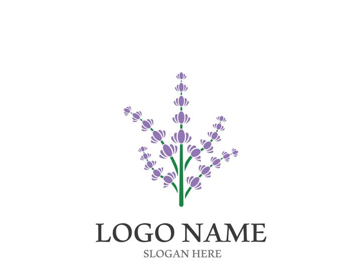 Lavender flower vector icon illustration design template