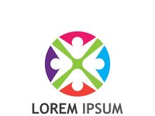 people community logo design with creative idea.