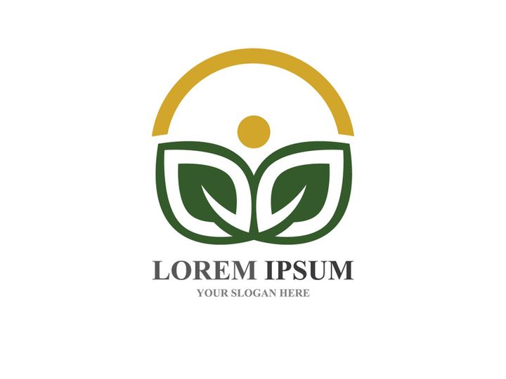 Eco leaf green tree logo templateEco leaf green tree logo template