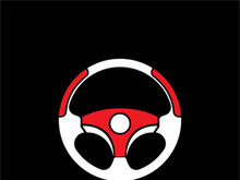Steering Wheel vector image logo icon