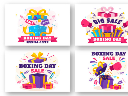 12 Boxing Day Sale Illustration