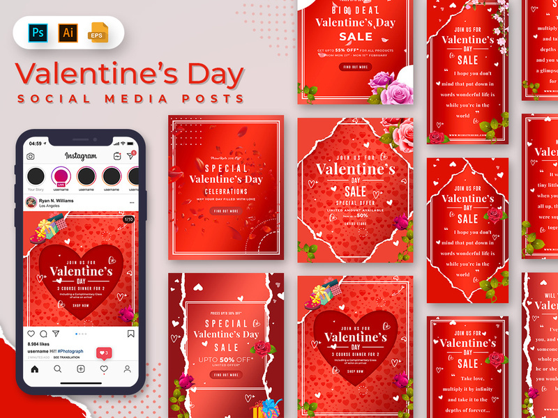 Valentine Day Social Media Posts