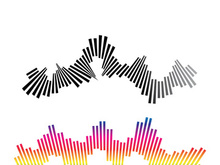 Sound waves vector illustration