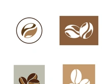coffee bean icon vector illustration template