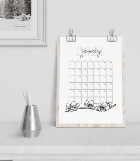 2021 Calendar Printable Free Download