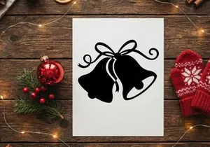Christmas Bell Decorations with Ribbon for Holiday Celebrations