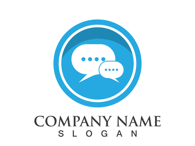 Speech bubble icon logo template vector illustration