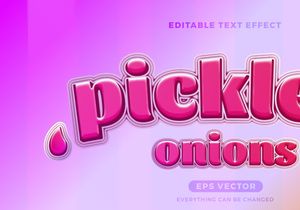 Onion Tears editable text effect style in natural red color ideal for banner, signage, and graphic promo