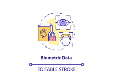 Biometric data concept icon preview picture