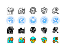 Business Set Icon Pack. Vector Design.